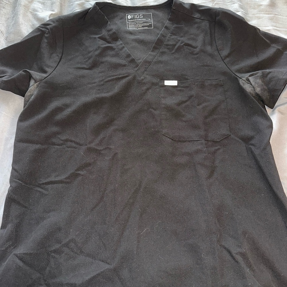 Figs Black Catarina One Pocket Scrub Top